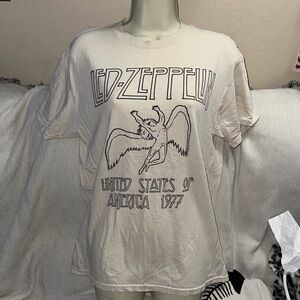 Led Zeppelin Graphic cream and black medium T-Shirt